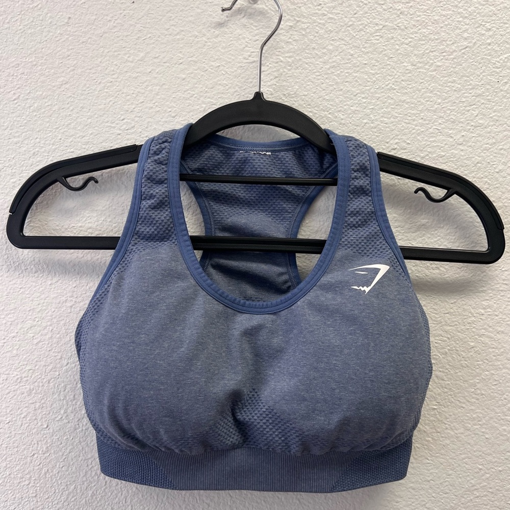 Gymshark Vital Seamless 2.0 Sports Bra Greyish Blue Size Small